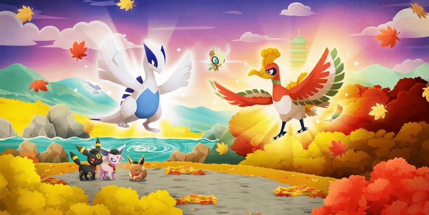 eevee, umbreon, espeon, celebi, lugia, and 1 more (pokemon and 1 more)
