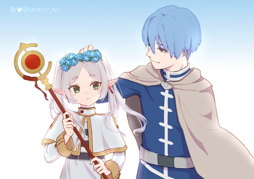 frieren and himmel (sousou no frieren) drawn by satoko77