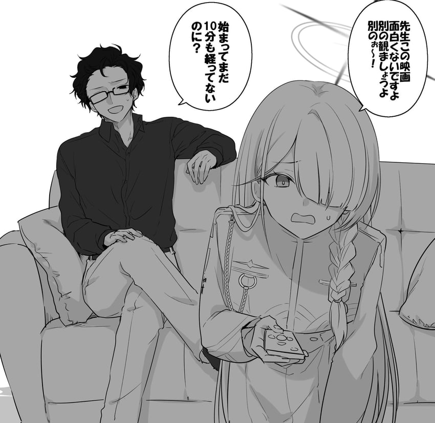 sensei, problem solver sensei, and general student council president (blue archive) drawn by inotukuhito