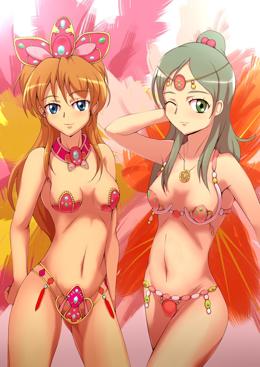 houjou hibiki and minamino kanade (precure and 1 more) drawn by wss_(curewss)
