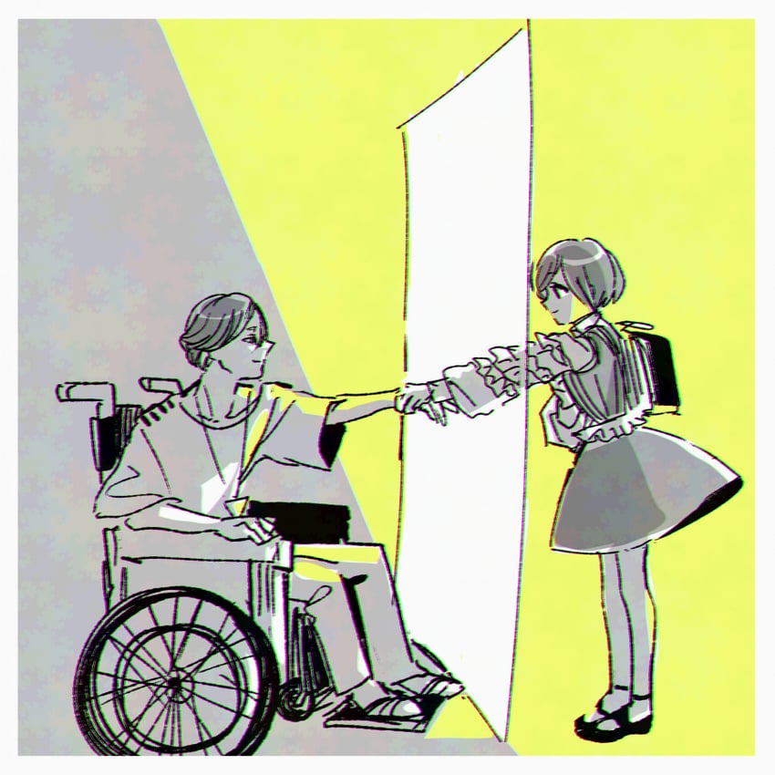 fukurai azami and meguriya ayumu (toshi densetsu kaitai center) drawn by nobicco