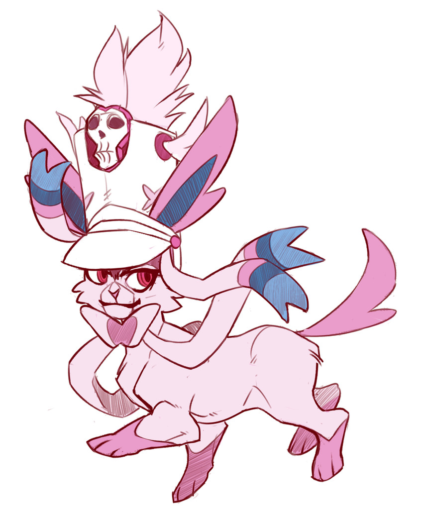 sylveon and jakuzure nonon (pokemon and 1 more) drawn by azzly