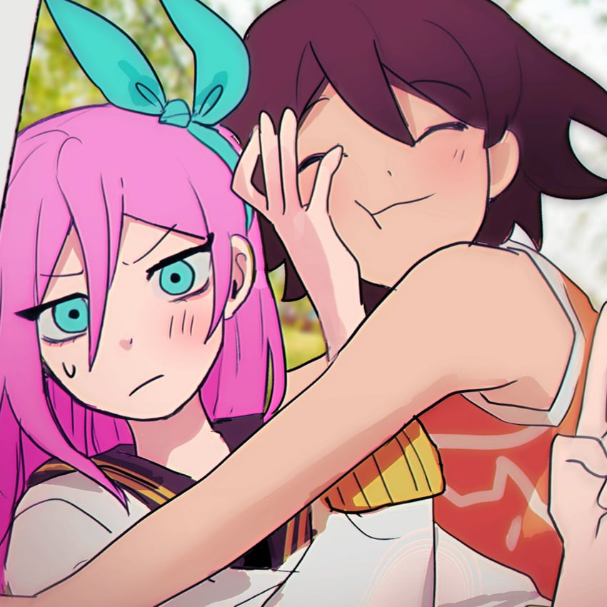 aubrey and kel (omori) drawn by sike_(dvh_04)