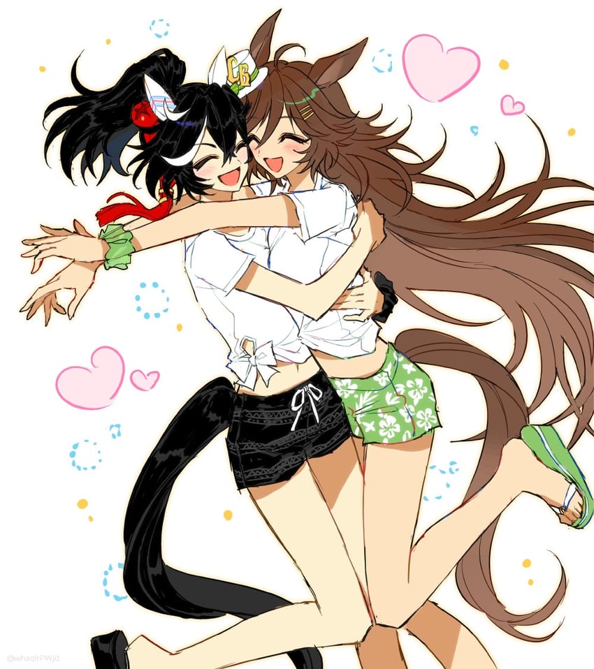 mr. c.b. and katsuragi ace (umamusume) drawn by didi_(whaqlrpwjd)