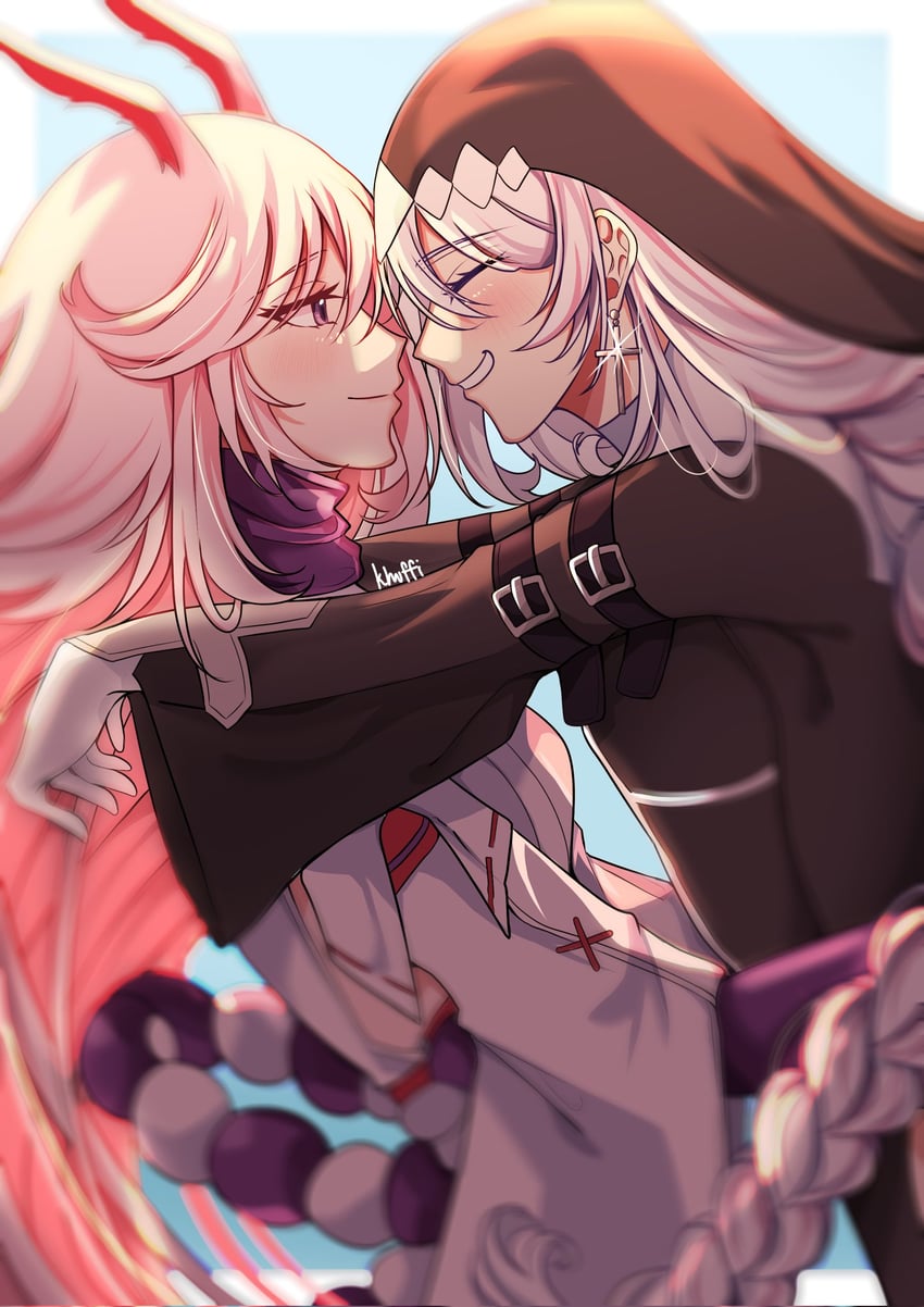 yae sakura and kallen kaslana (honkai and 1 more) drawn by khuffi