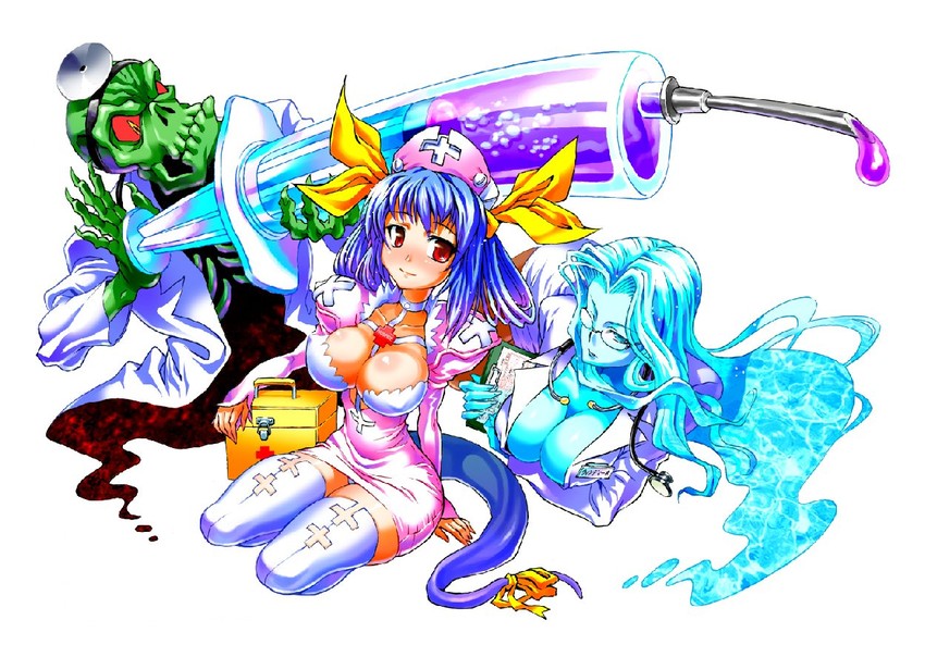 dizzy, necro, and undine (guilty gear) drawn by taniguchi_seima