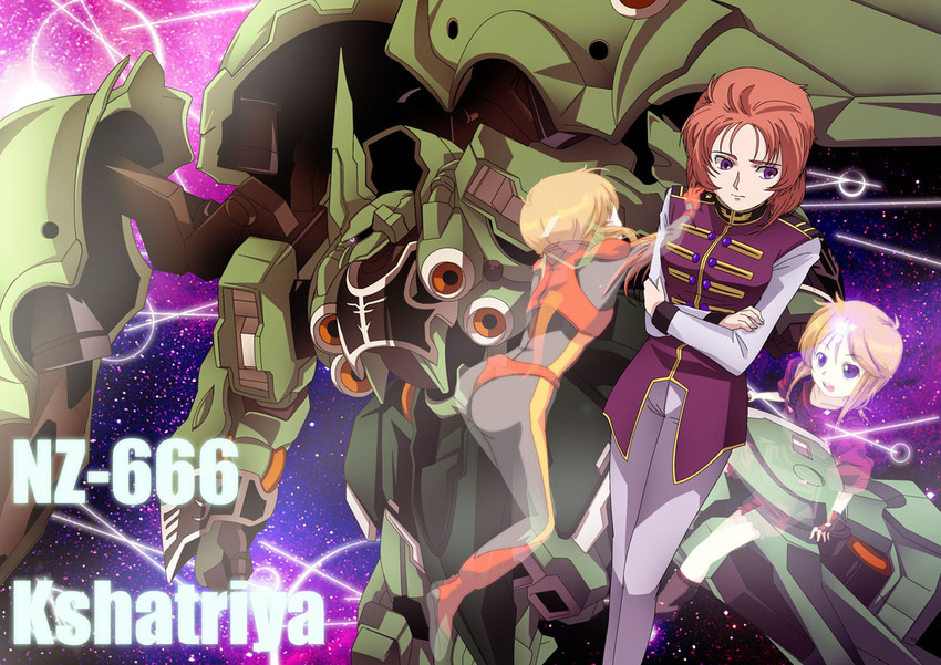 puru two, elpeo puru, marida cruz, and kshatriya (gundam and 2 more) drawn by hikipanda