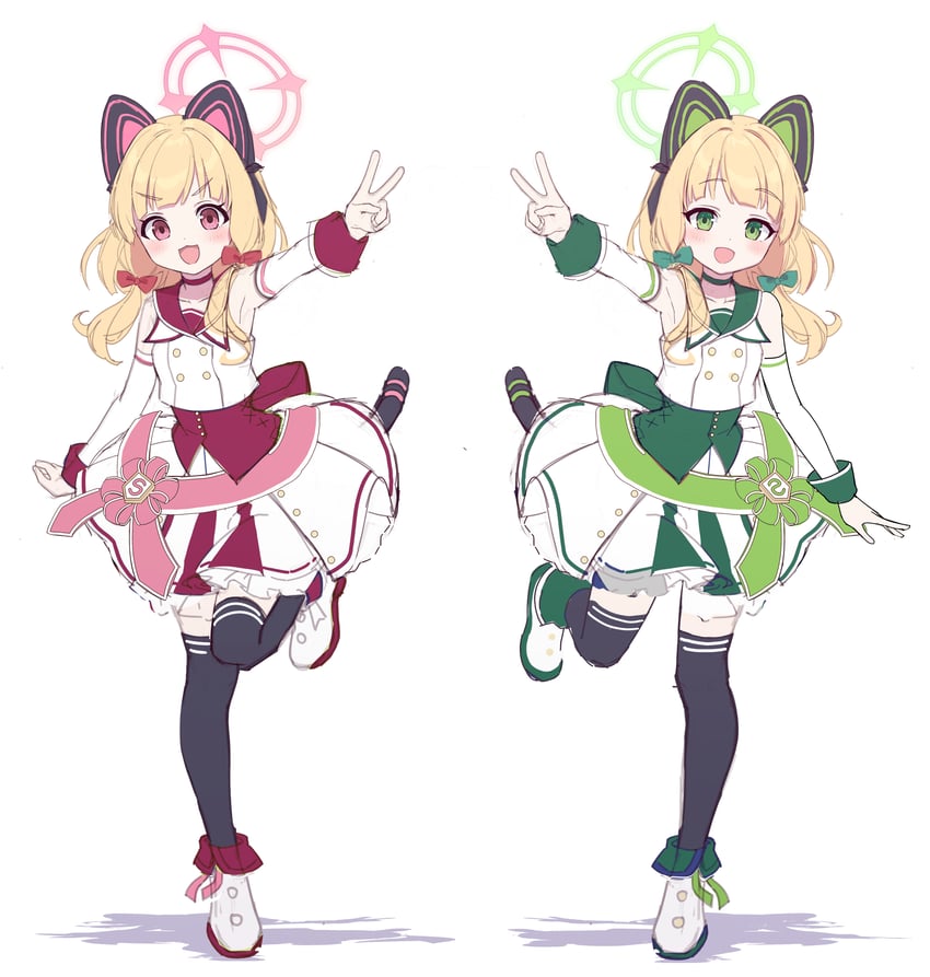 momoi and midori (blue archive) drawn by pn_(wnsl216)