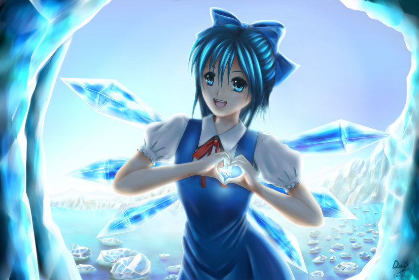 cirno (touhou) drawn by shiori2525