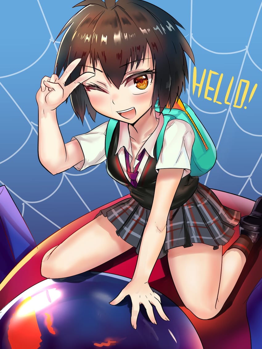 peni parker and sp//dr (marvel and 3 more) drawn by iojknmiojknm
