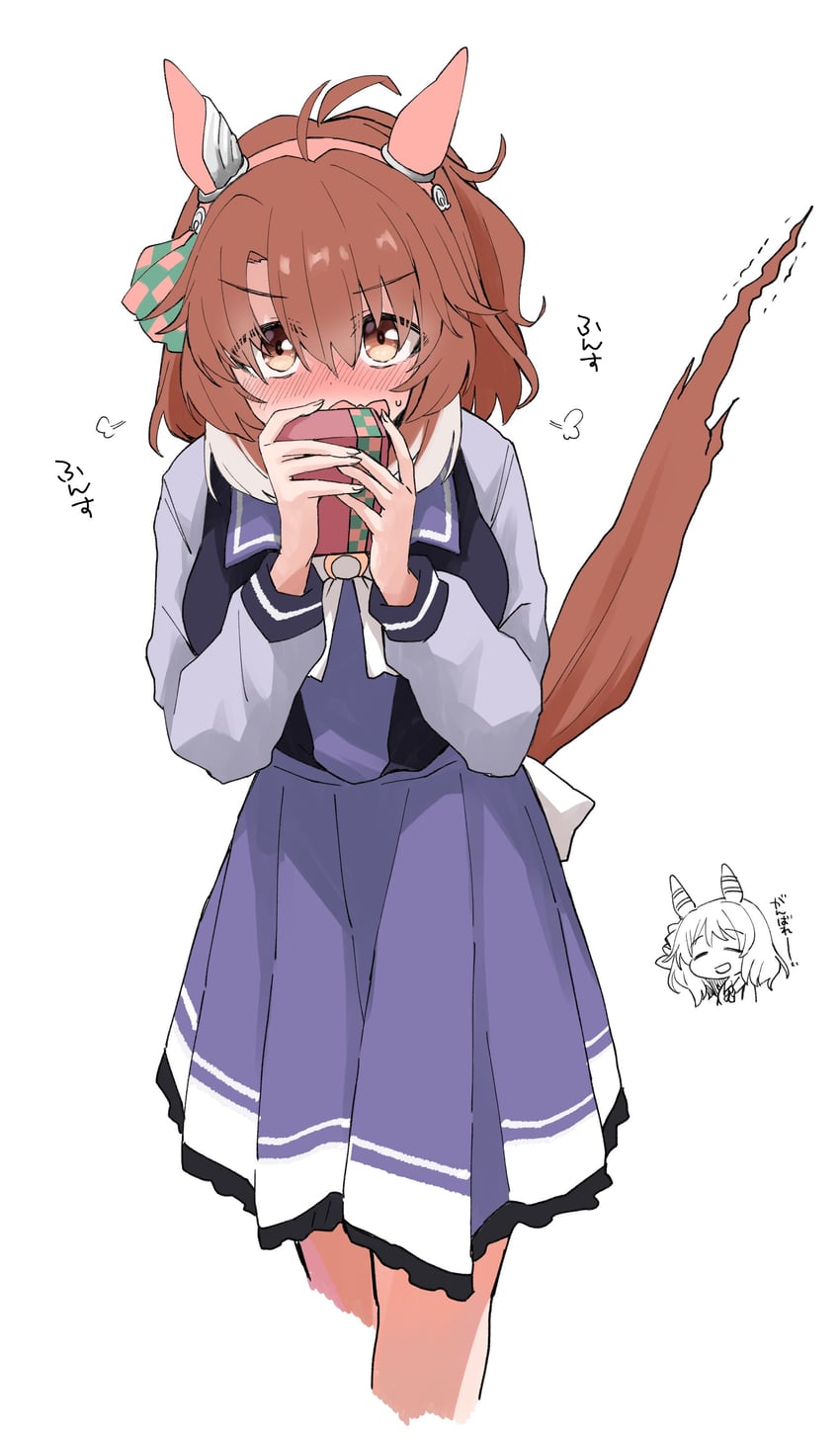 dantsu flame and hishi miracle (umamusume) drawn by hitode_(ziburi)