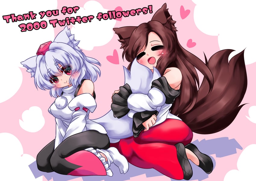 inubashiri momiji and imaizumi kagerou (touhou) drawn by fuuren_udon