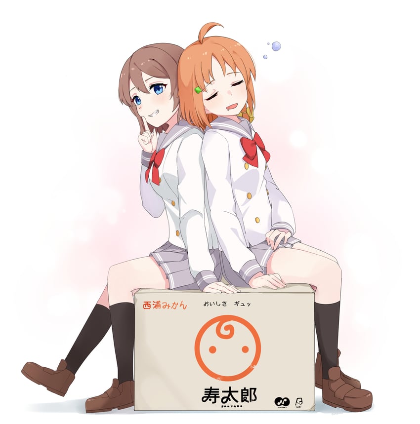 watanabe you and takami chika (love live! and 1 more) drawn by feza_chen_(ushaku)