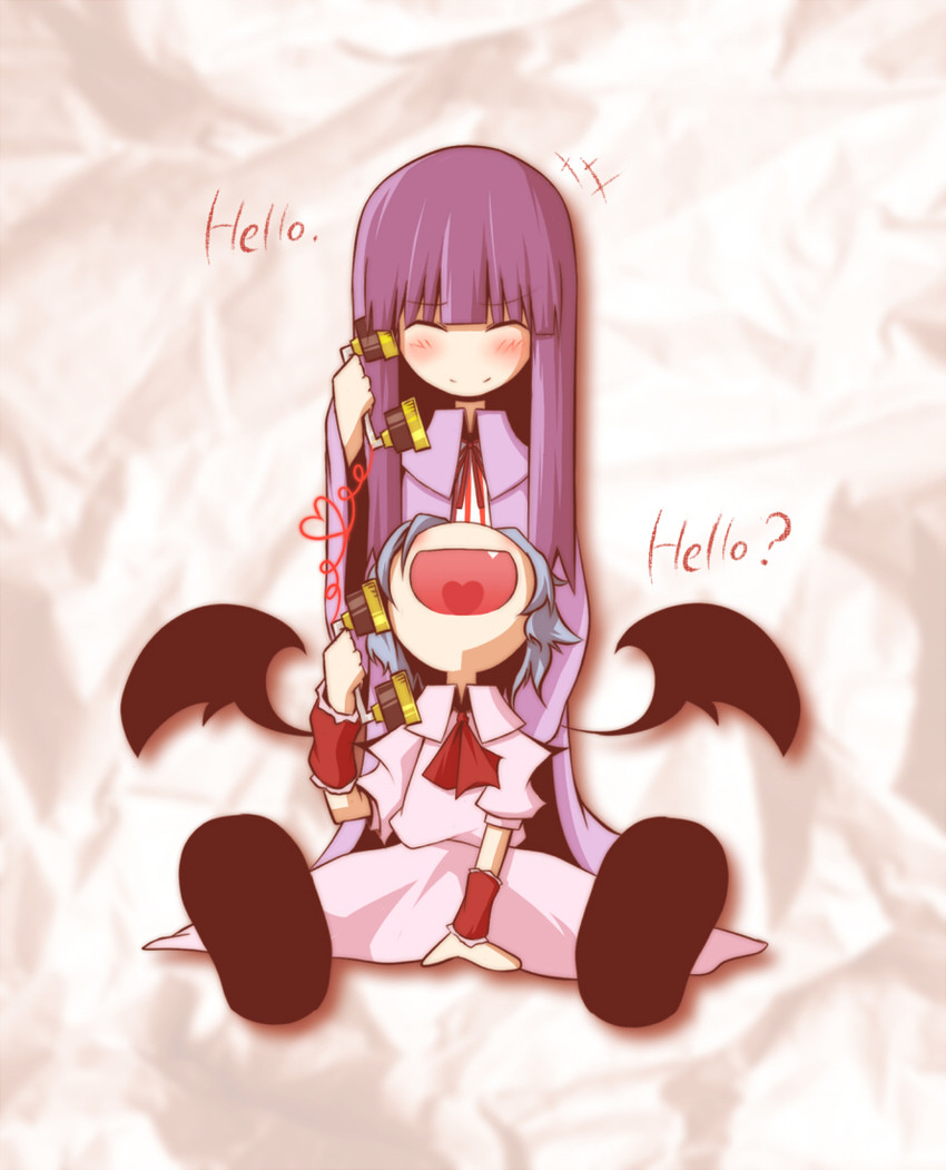 remilia scarlet and patchouli knowledge (touhou) drawn by konohana_saku