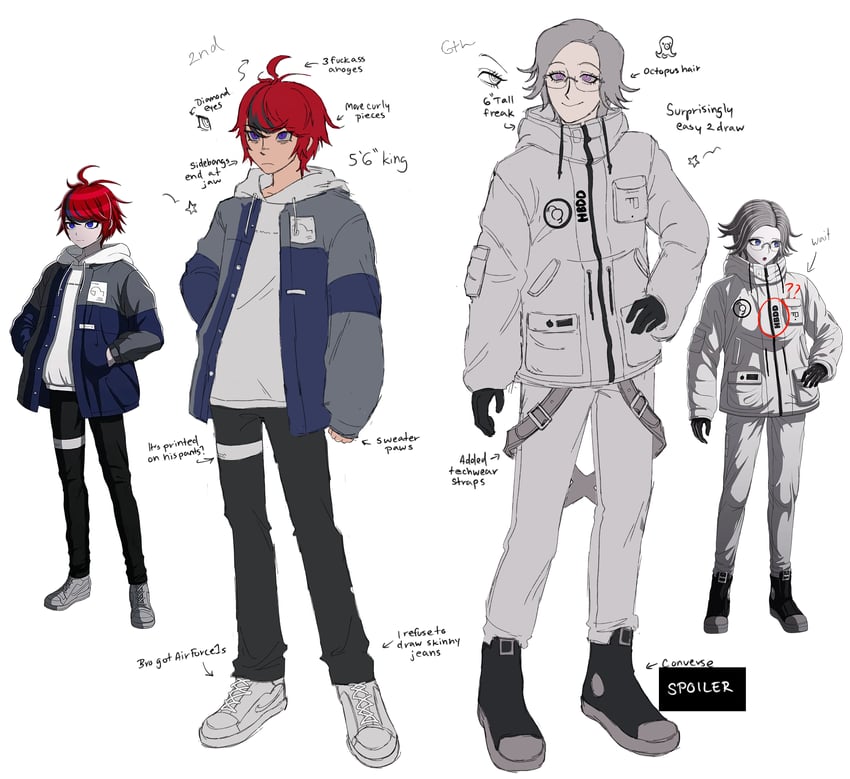 sumino takumi and aotsuki eito (the hundred line -last defense academy-) drawn by immad10124612