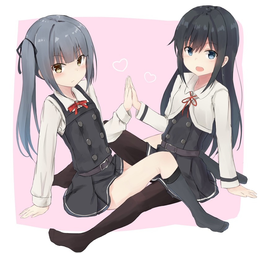 asashio, kasumi, kasumi kai ni, and asashio kai ni (kantai collection) drawn by yuki_(yukin0128)