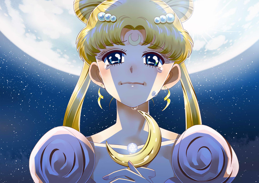 tsukino usagi and princess serenity (bishoujo senshi sailor moon) drawn by tsurukame_(doku)