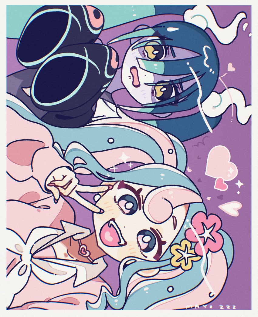 hatsune miku, ghost miku, and fairy miku (pokemon and 2 more) drawn by mayoi_zzz