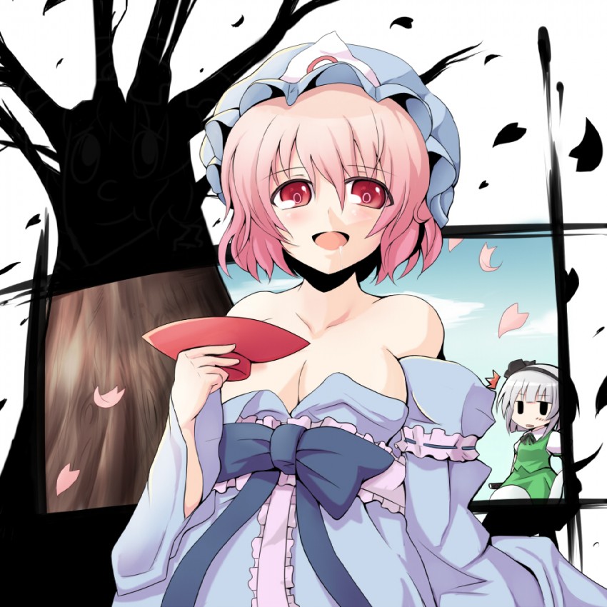 konpaku youmu and saigyouji yuyuko (touhou) drawn by madara_hio