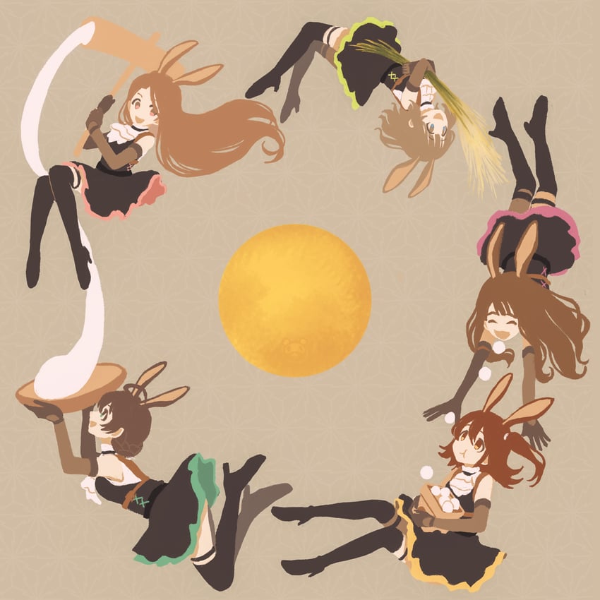 minase iori, suou momoko, kasuga mirai, sakuramori kaori, and miyao miya (idolmaster and 2 more) drawn by tanupon