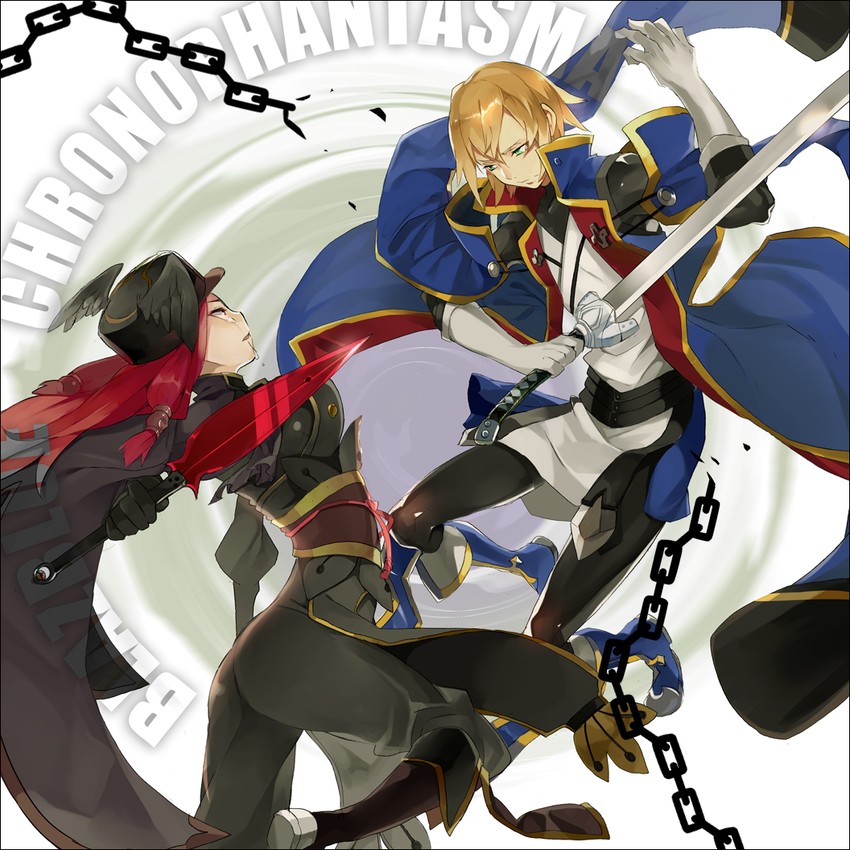 jin kisaragi and tsubaki yayoi (blazblue and 1 more) drawn by hyakuhachi_(over3)