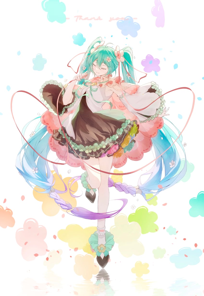 hatsune miku and magical mirai miku (vocaloid and 1 more) drawn by osage_(8545675)