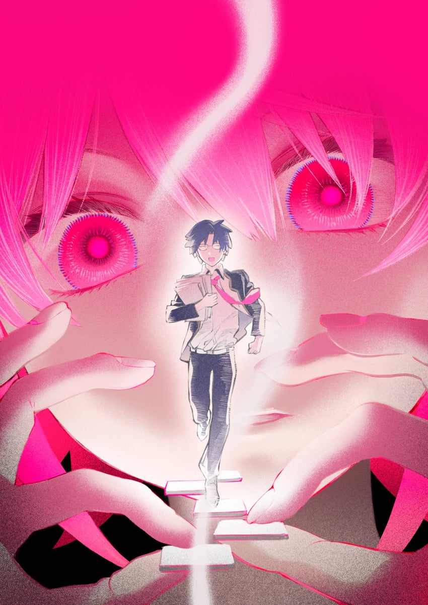 onoe serika and miyashiro takuru (chaos;child) drawn by tuzaixia