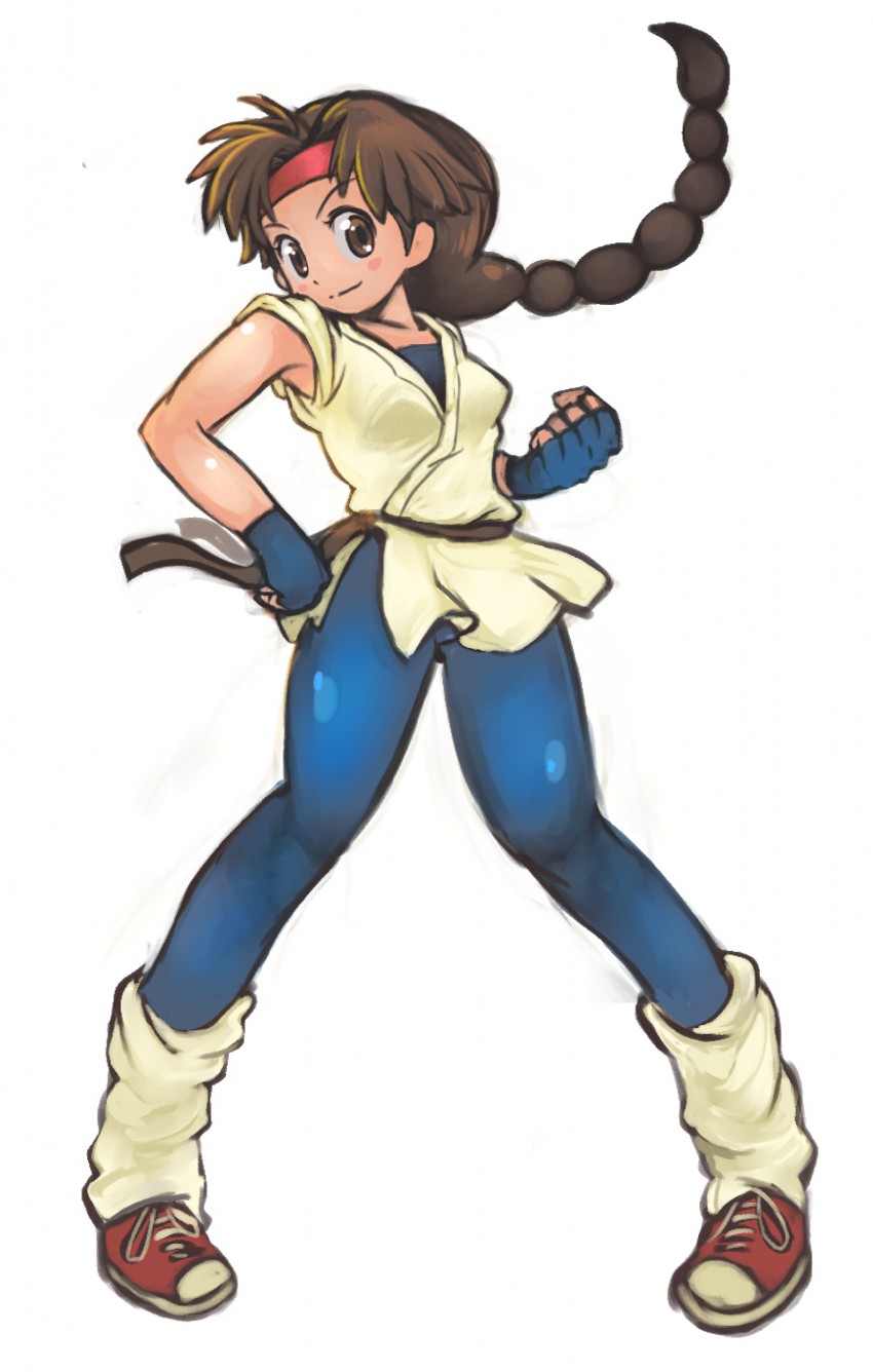 yuri sakazaki (the king of fighters and 1 more) drawn by okera