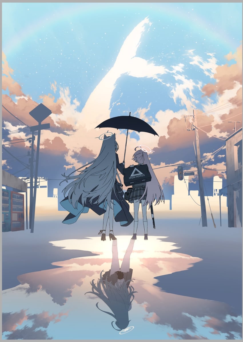 shiroko, hoshino, shiroko terror, and yume (blue archive) drawn by blew_andwhite