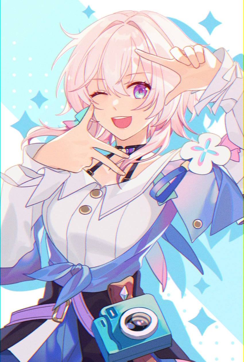 march 7th (honkai and 1 more) drawn by toya_kaisei