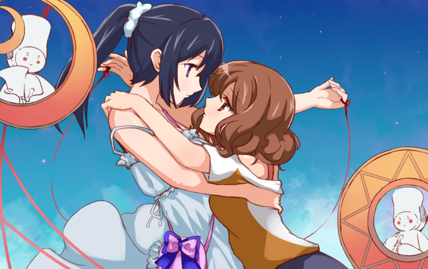 oumae kumiko, kousaka reina, and tuba-kun (hibike! euphonium) drawn by hu_sea