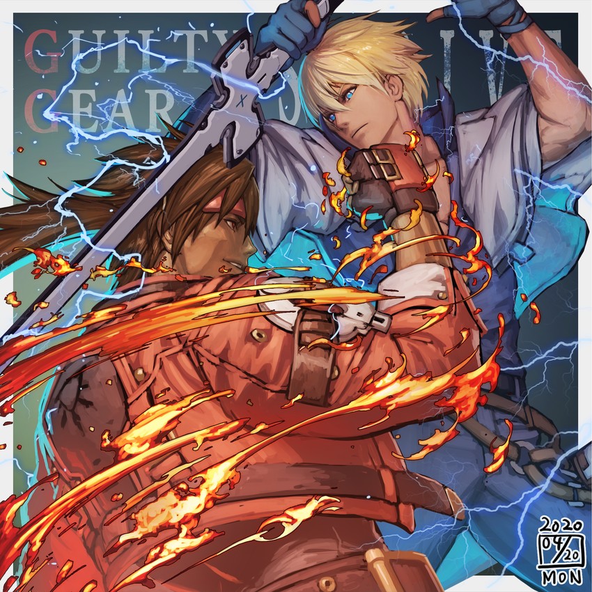 sol badguy and ky kiske (guilty gear and 1 more) drawn by ikeda_(cpt)