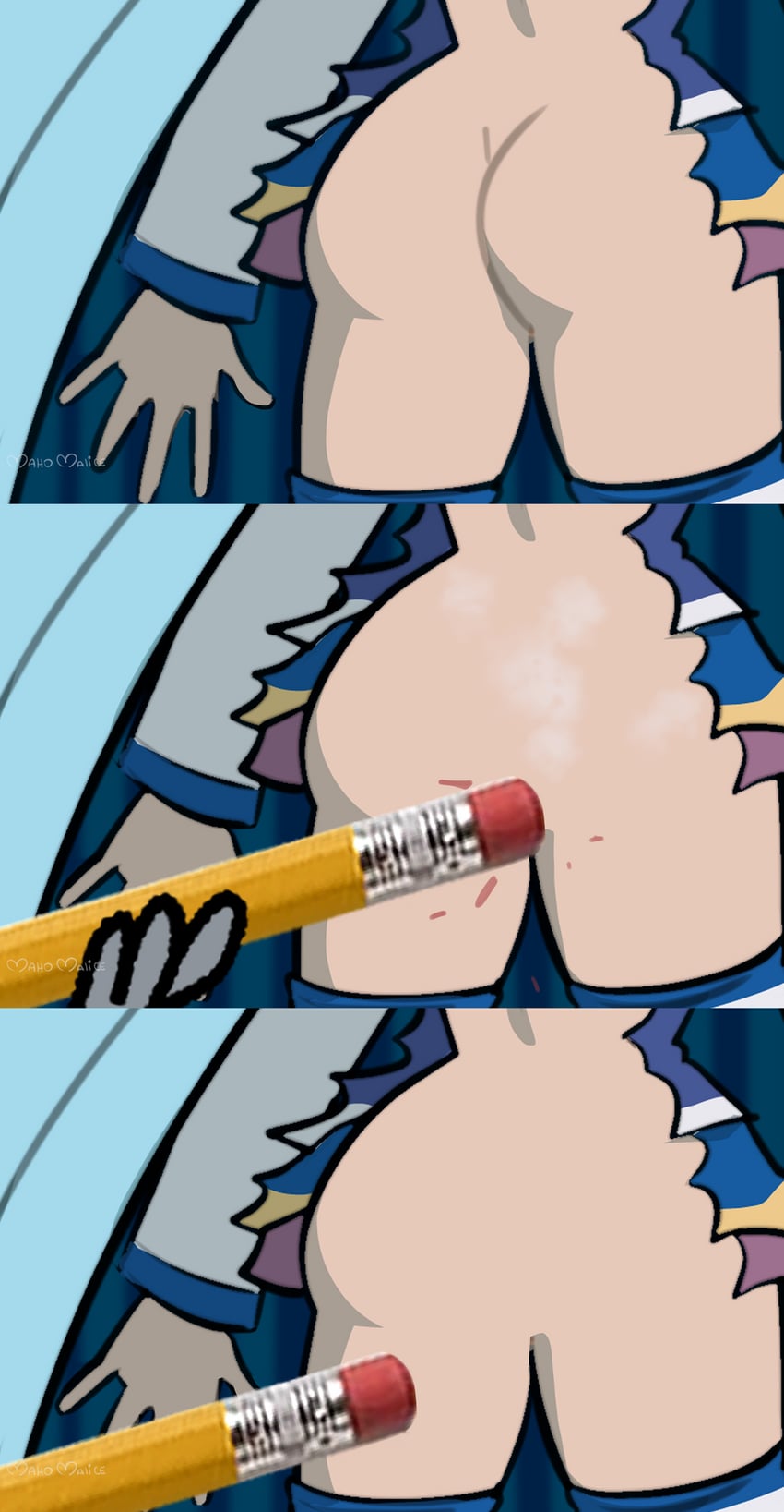 aqua and doodlebob (kono subarashii sekai ni shukufuku wo! and 1 more) drawn by maho_malice