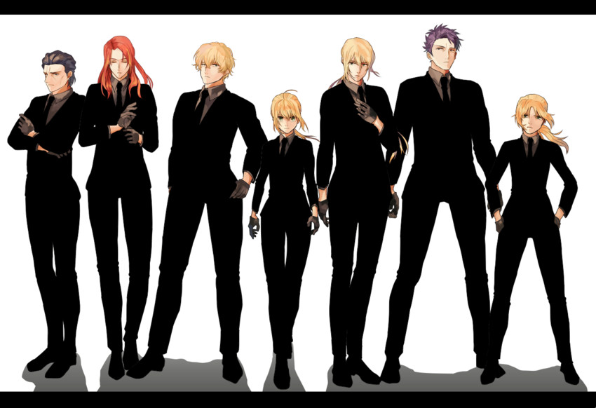 artoria pendragon, saber, mordred, gawain, lancelot, and 3 more (fate and 4 more) drawn by takixxxx