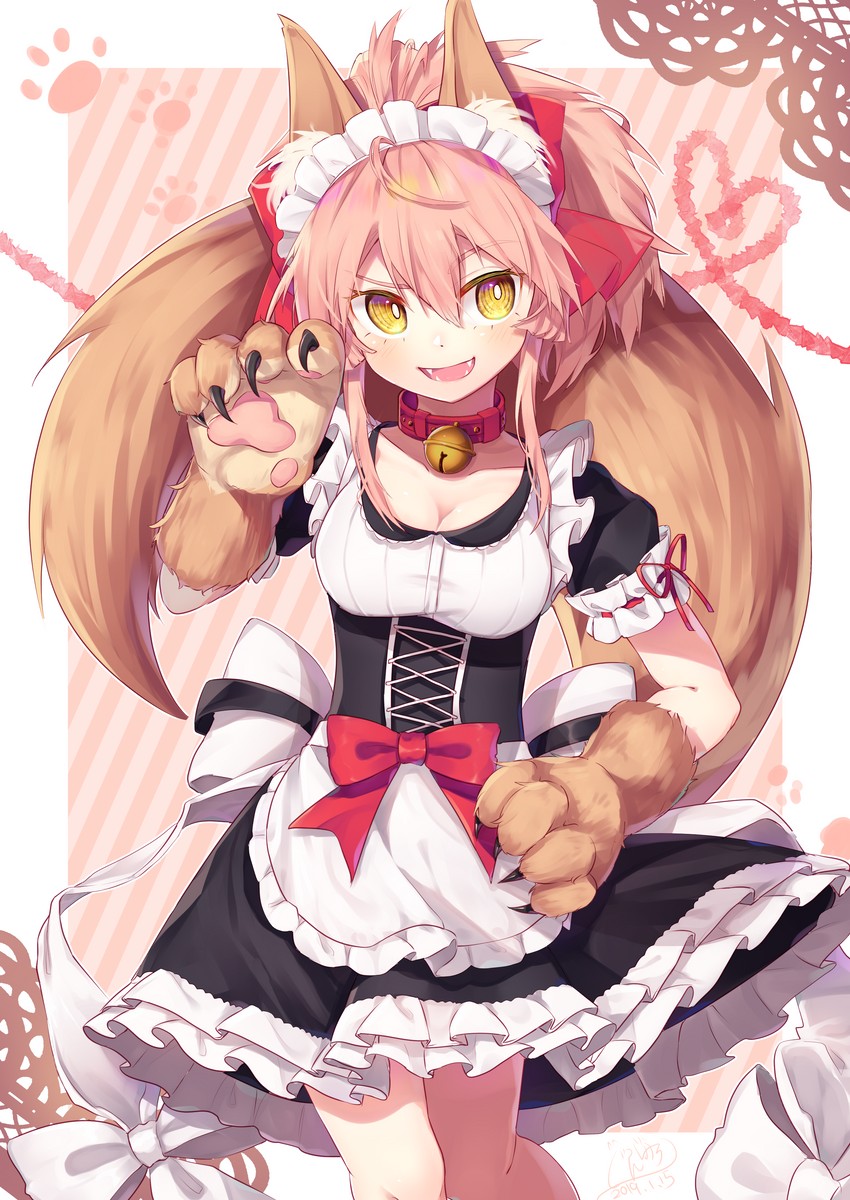 tamamo and tamamo cat (fate and 1 more) drawn by gunjou_row