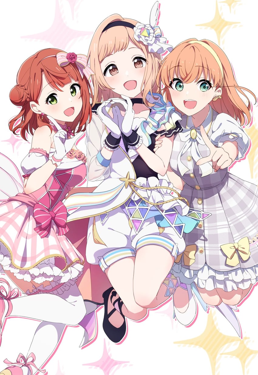 hinoshita kaho, uehara ayumu, and sakuragi mano (idolmaster and 4 more) drawn by reikakrzk