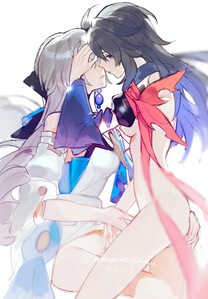 bronya rand and seele (honkai and 1 more) drawn by mie_xing