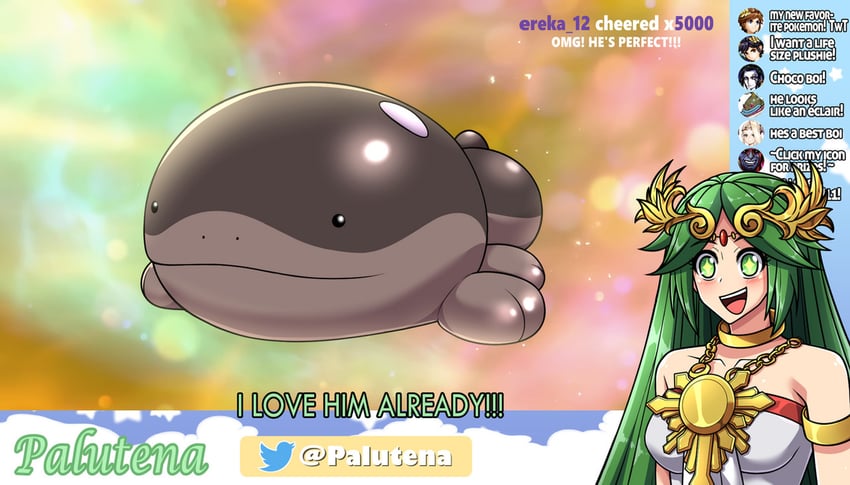 palutena and clodsire (pokemon and 2 more) drawn by mgx0