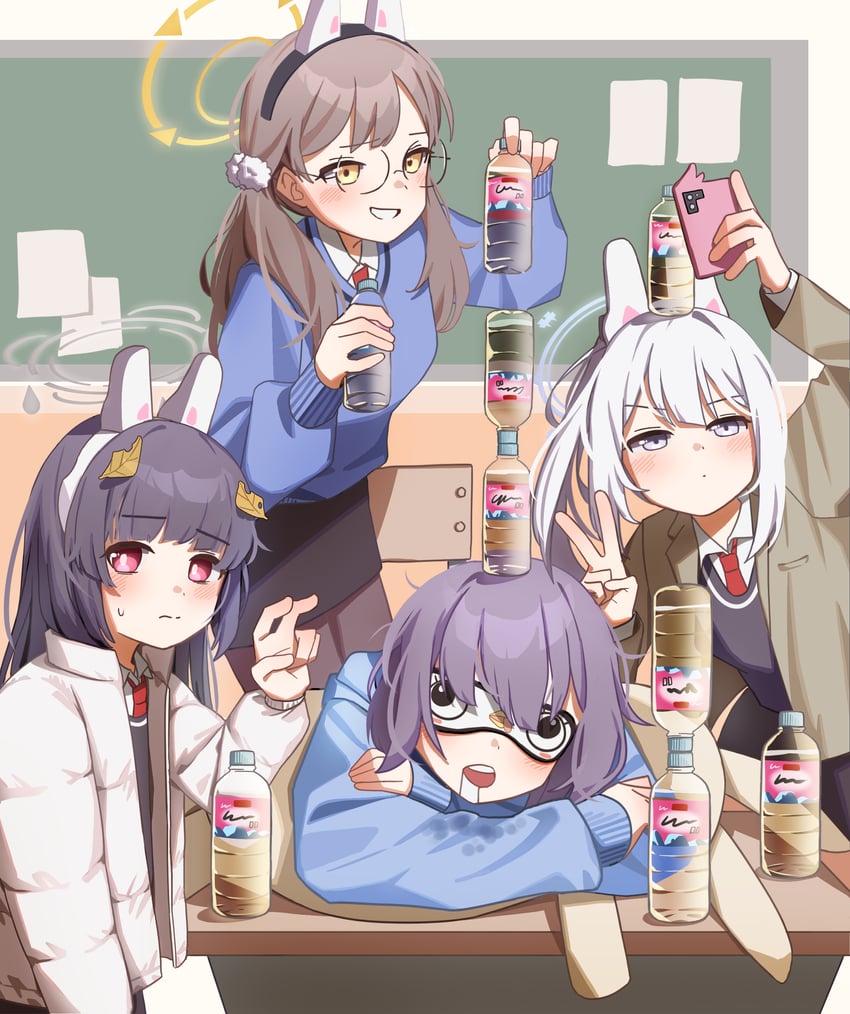 miyu, miyako, saki, and moe (blue archive) drawn by homuri_(homuri_)