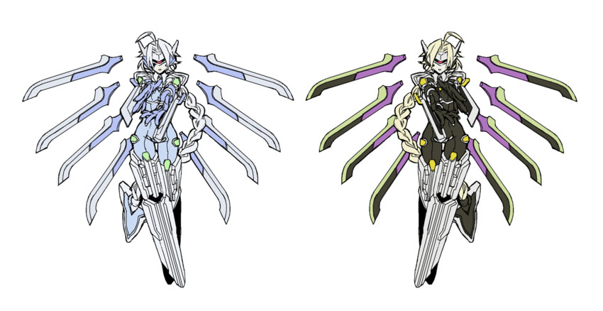 nu-13 and lambda-11 (blazblue) drawn by sakio_(7171)