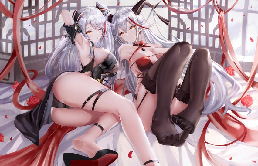prinz eugen and aegir (azur lane) drawn by age_fx