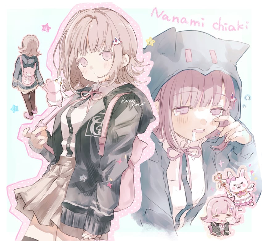 nanami chiaki (danganronpa and 2 more) drawn by hano_luno