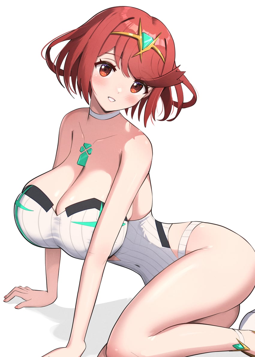 pyra and mythra (xenoblade chronicles and 1 more) drawn by gonzarez