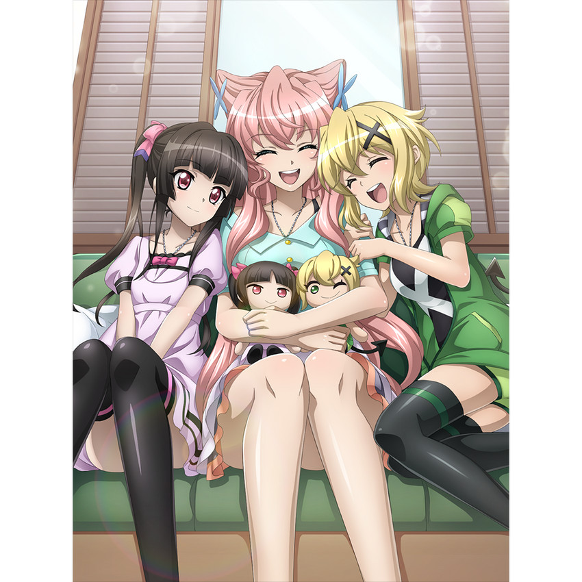 akatsuki kirika, tsukuyomi shirabe, and maria cadenzavna eve (senki zesshou symphogear and 1 more)