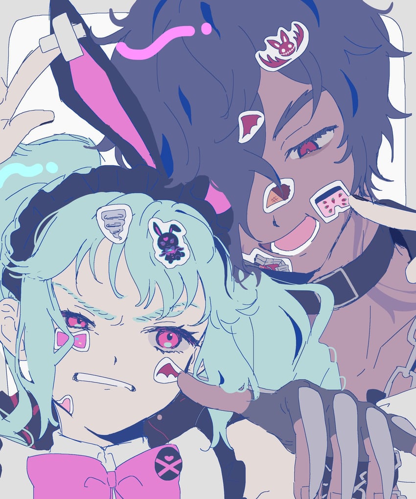 katasumi amari and mario (pretty series and 2 more) drawn by bone_oyasumi