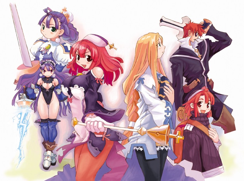 prier, eclair, dark eclair, culotte, croix raoul, and 1 more (la pucelle) drawn by ryoji_(nomura_ryouji)