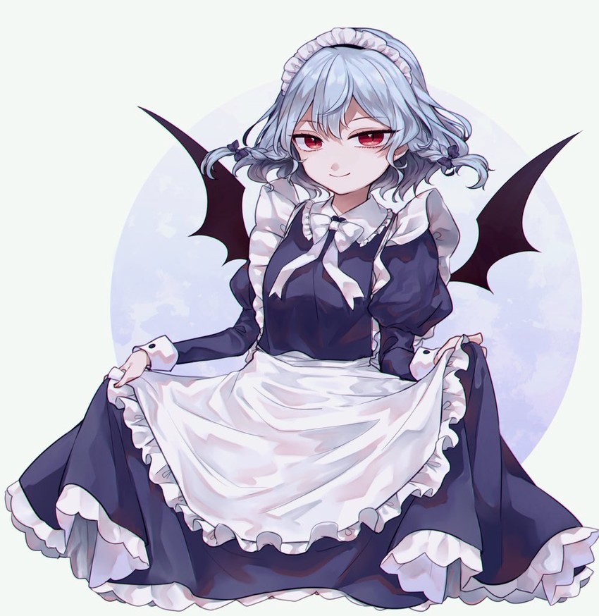remilia scarlet and izayoi sakuya (touhou) drawn by katai_(nekoneko0720)