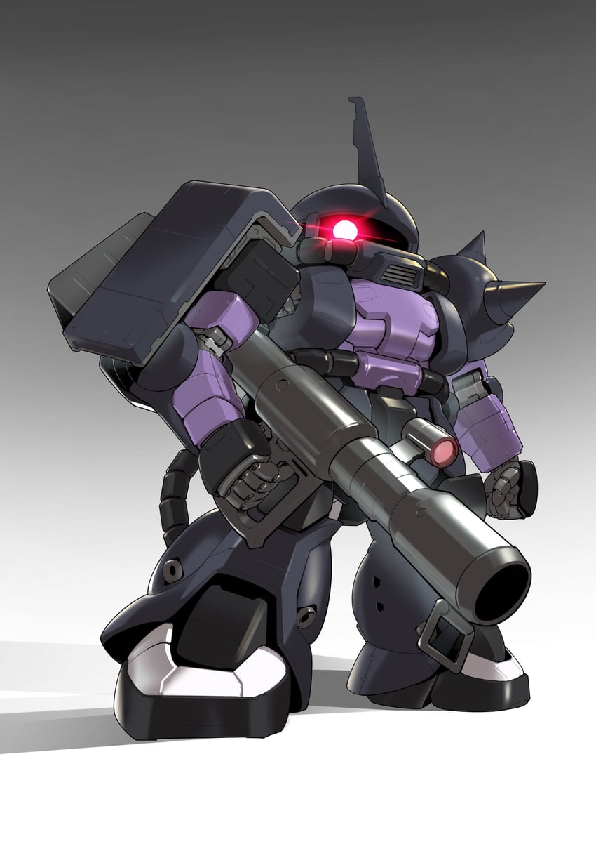 zaku ii hmt black tri-stars custom (gundam and 2 more) drawn by zakuma