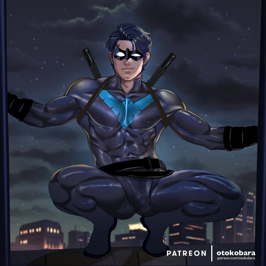 dick grayson and nightwing (dc comics and 1 more) drawn by otokobara