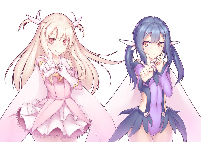 illyasviel von einzbern, miyu edelfelt, and prisma illya (fate and 1 more) drawn by die_blonde_bestie
